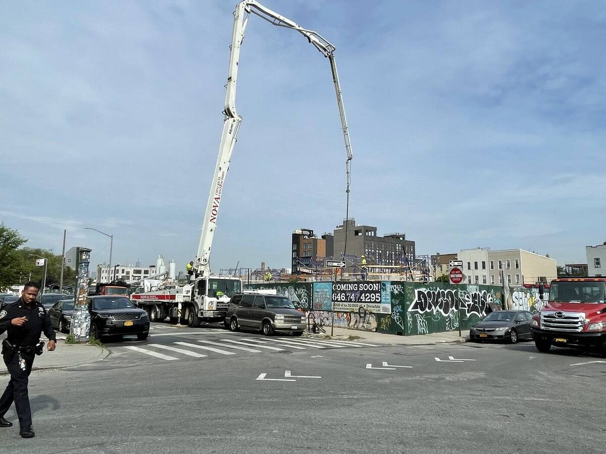 Building frame taking shape on a new construction project
